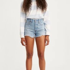 Levi’s 501 high-waisted jean shorts, 27